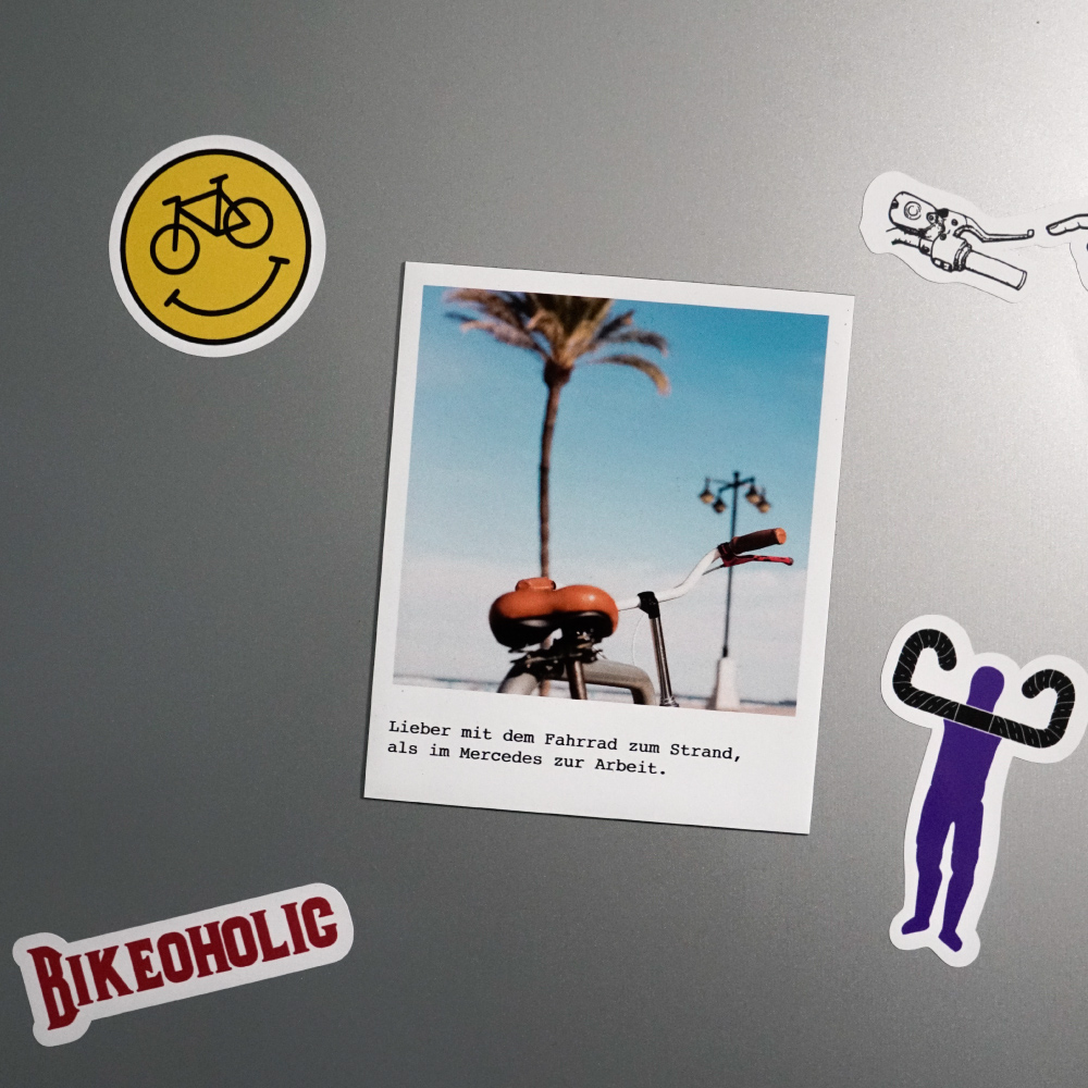 Fahrrad mit Spruch Ideal als Geschenk Fahtwind