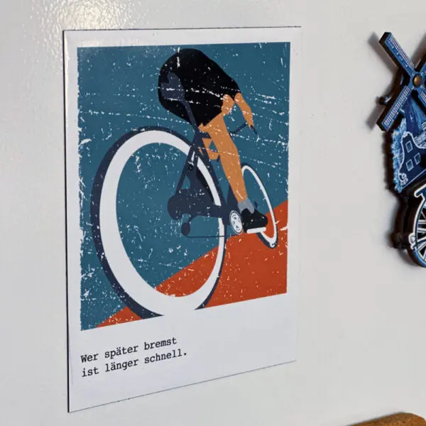 Kühlschrankmagnet für Fahrradfahrer | Magnet | Fahrrad Geschenk | Rennrad