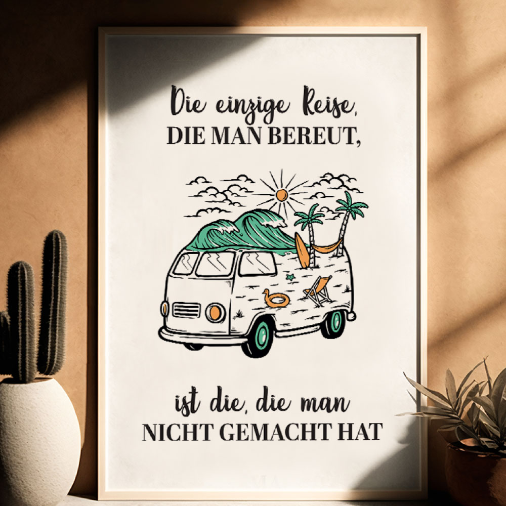 Camping & Roadtrip Poster | Wandbild mit Spruch fr Camper
