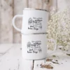 Camping Emaille Tasse "Die wirklich wichtigen Dinge im Leben sind keine Dinge" – Bild 4