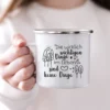 Camping Emaille Tasse "Die wirklich wichtigen Dinge im Leben sind keine Dinge" – Bild 6