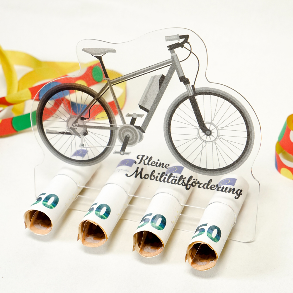 Geldgeschenk Fahrrad Spruch Fahrtwind
