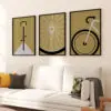 Poster Rennrad Fahrrad 3teilig - 02