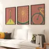 Poster Rennrad Fahrrad 3teilig - 06