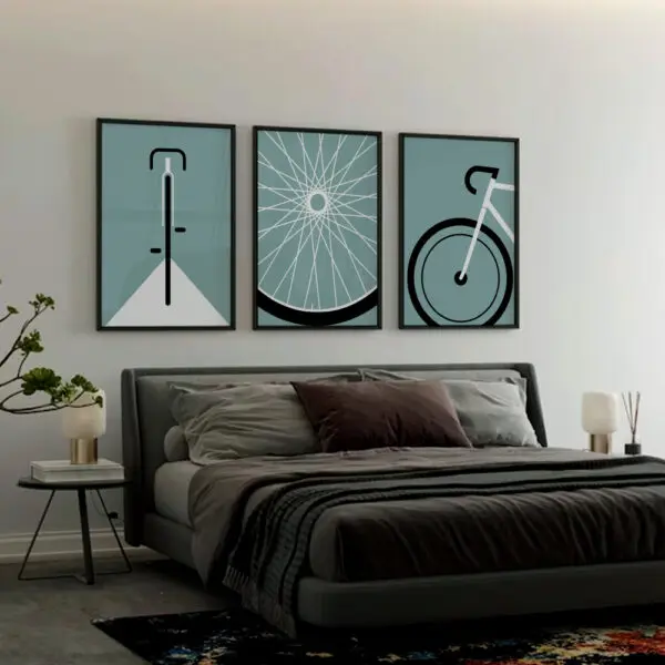 Poster Rennrad Fahrrad 3teilig - 07