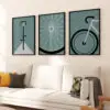 Poster Rennrad Fahrrad 3teilig - 08
