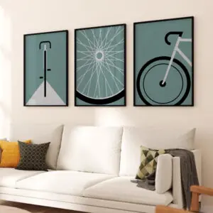 Poster Rennrad Fahrrad 3teilig - 08