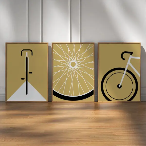 Poster Rennrad Fahrrad 3teilig - 09