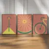 Poster Rennrad Fahrrad 3teilig - 11