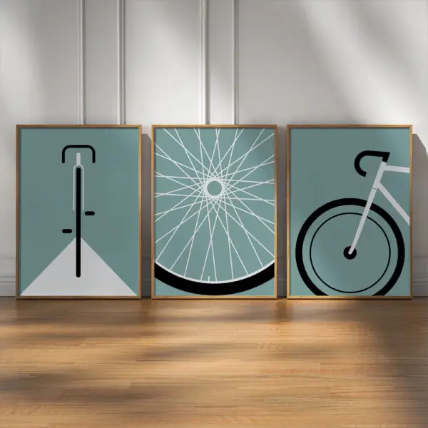 Poster Rennrad Fahrrad 3teilig - 12