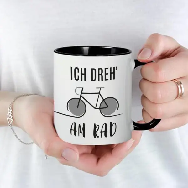 Fahrrad Tasse mit Spruch | Ich dreh´am Rad - 02