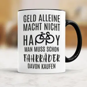 fahrrad-kaffeetasse-005 - geld alleine macht nicht