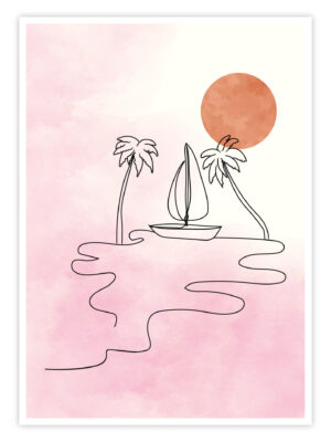 Natur-Poster-„One-Line-Kunstwerk“---Titelbild