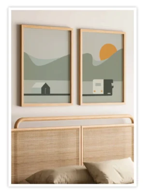 Camper-Poster-2-teilig-'Holiday'