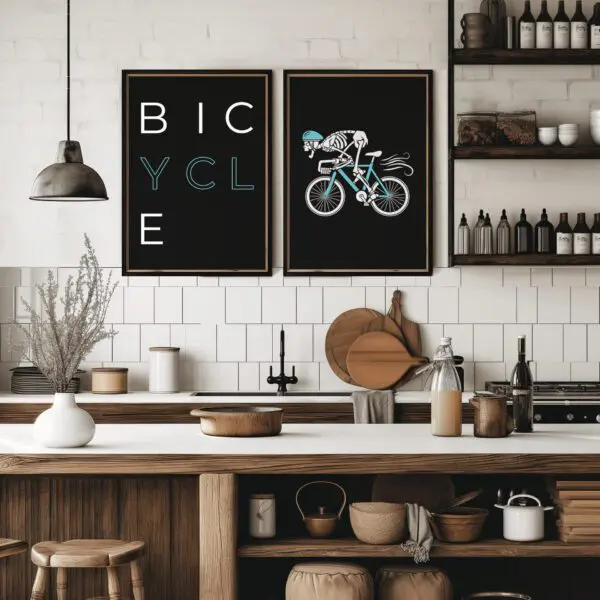 Fahrrad-Poster-Racing Bones-Wandbild-BICYCLE A1 Kitchen-min