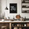 Fahrrad-Poster-Racing Bones-Wandbild-Skull A1 Kitchen-min
