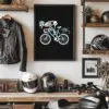 Fahrrad-Poster-Racing Bones-Wandbild-Skull A2 - 2