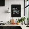 Fahrrad-Poster-Racing Bones-Wandbild-Skull A2 - 3