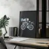 Fahrrad-Poster-Racing Bones-Wandbild-Skull A3-2