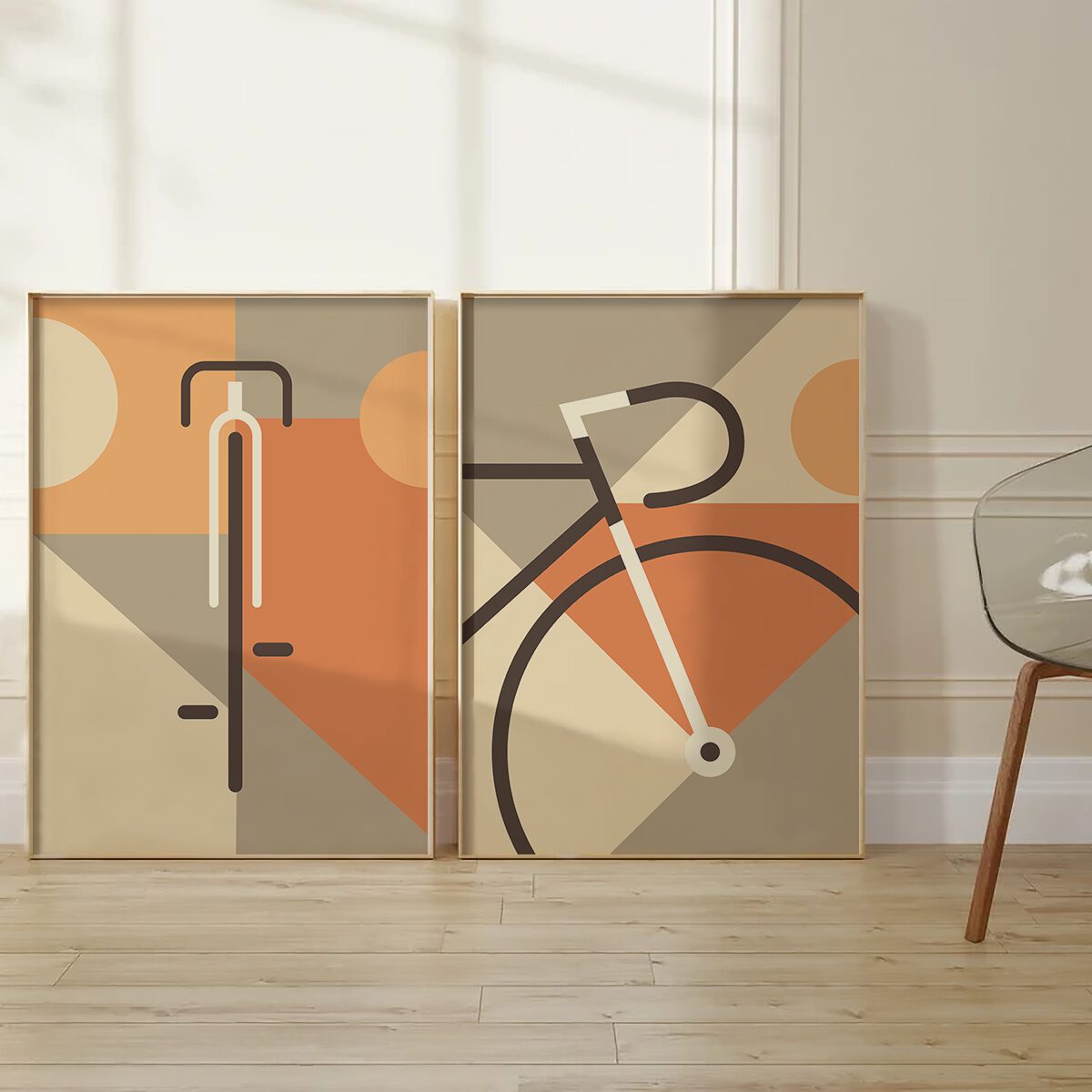 Fahrrad Poster “Velocity Duo" 2 Fahrrad Poster “Velocity Duo" - Fahrrad Geschenke, DIN A1, A2, A3