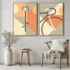 Fahrrad-Poster-WandbildDiptich Bike posters A1-3