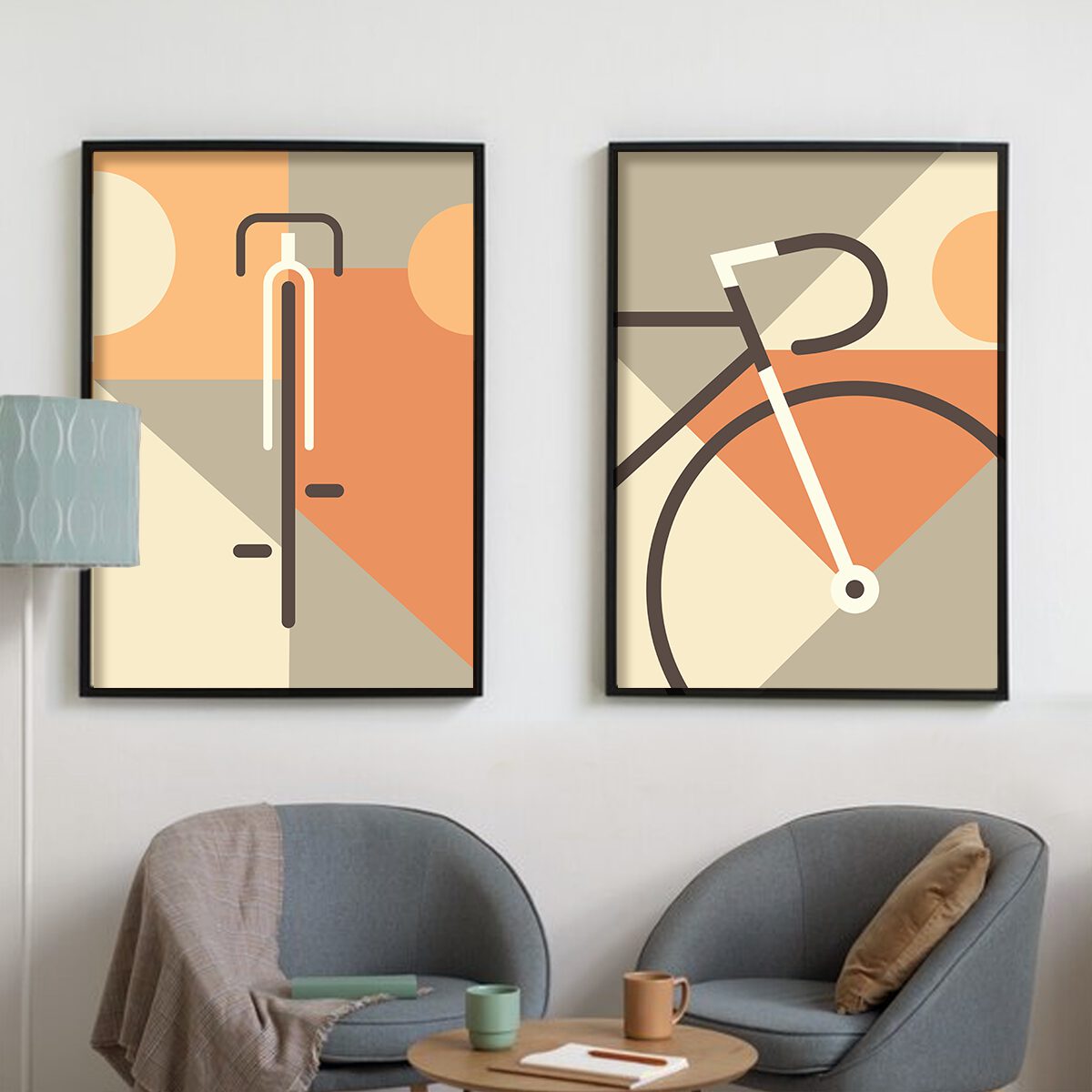 Fahrrad Poster “Velocity Duo" 6 Fahrrad Poster “Velocity Duo" - Fahrrad Geschenke, DIN A1, A2, A3