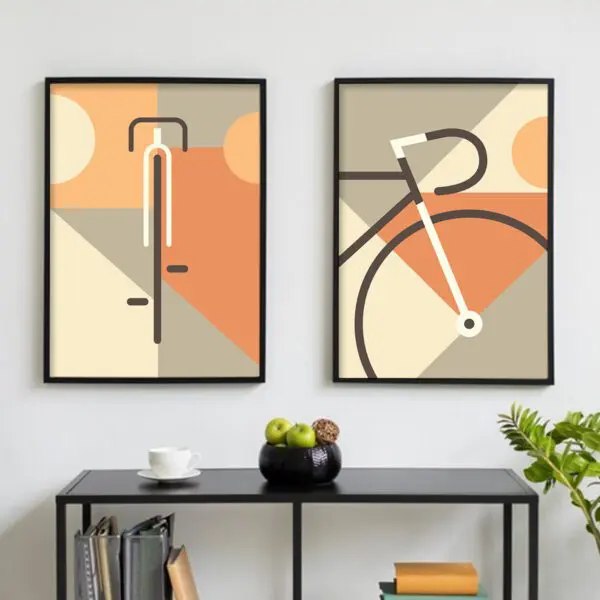 Fahrrad-Poster-WandbildDiptich Bike posters A2-2