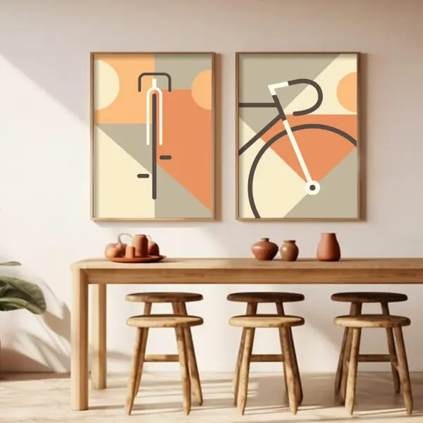 Fahrrad-Poster-WandbildDiptich Bike posters A2-3