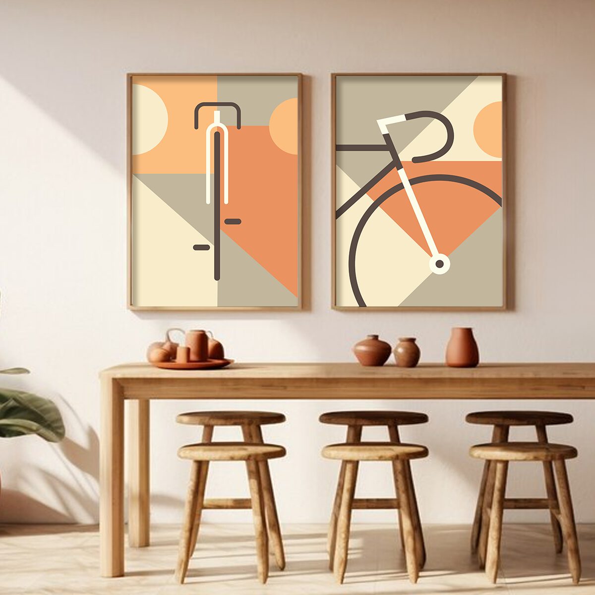 Fahrrad Poster “Velocity Duo" 8 Fahrrad-Poster-WandbildDiptich Bike posters A2-3