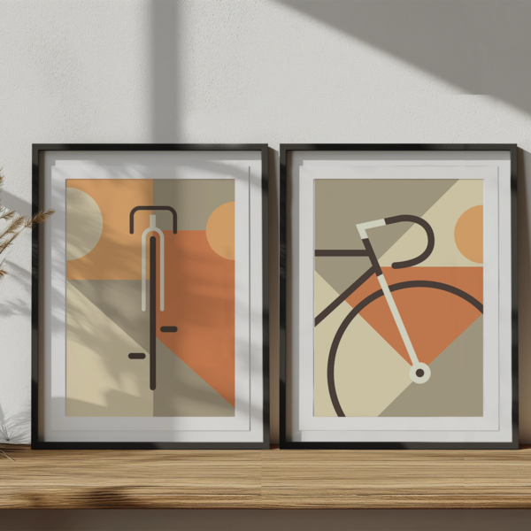 Fahrrad-Poster-WandbildDiptich Bike posters A3-3