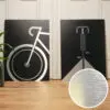Aluminium Fahrrad Wandbild 2-teilig "FIXX" und "JUST RIDE" aus gebürstetem Aluminium