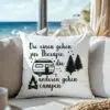Camping Kissen "Die einen gehen zur Therapie, die anderen gehen campen" Camping Geschenk
