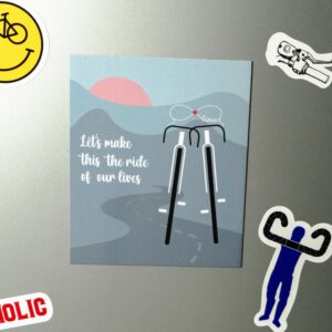 Fahrrad Kühlschrankmagnet für Paare