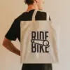 Baumwolltasche Jutebeutel Fahrrad "RIDE A BIKE"