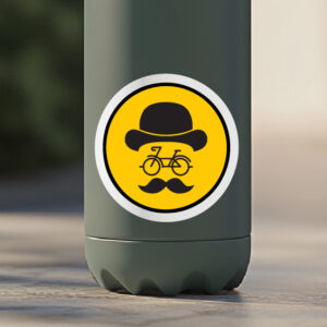 Fahrrad Sticker | Aufkleber "Mustache Bikey"