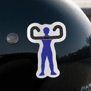 Fahrrad Aufkleber "Muskelmensch"