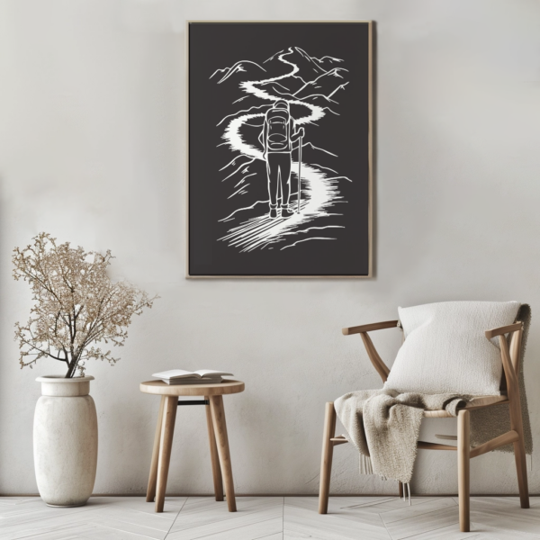 Wandbild Wandern | Poster Artwork "Step by Step" für Wanderfreunde – Bild 11
