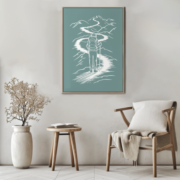 Wandbild Wandern | Poster Artwork "Step by Step" für Wanderfreunde – Bild 13