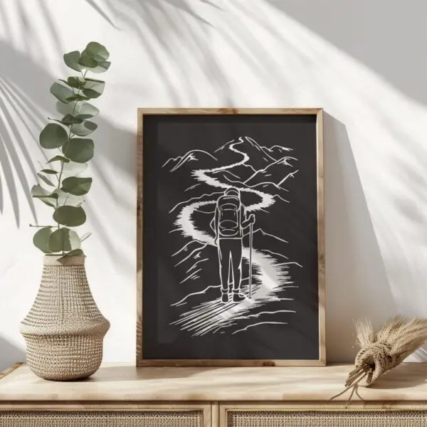 Wandbild Wandern | Poster Artwork "Step by Step" für Wanderfreunde – Bild 8