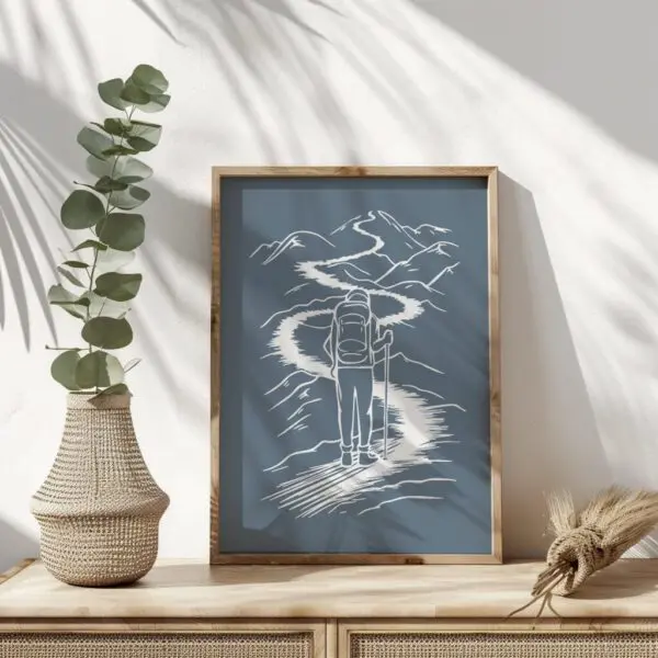Wandbild Wandern | Poster Artwork "Step by Step" für Wanderfreunde – Bild 9