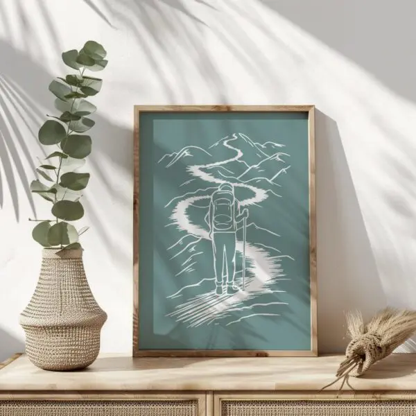 Wandbild Wandern | Poster Artwork "Step by Step" für Wanderfreunde – Bild 10