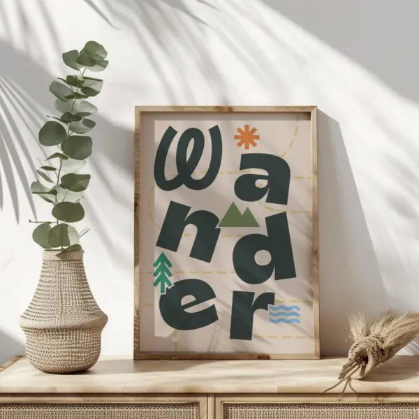 A3 Hiking Wander poster