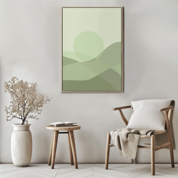 A2 Transparent lanscape pastel green