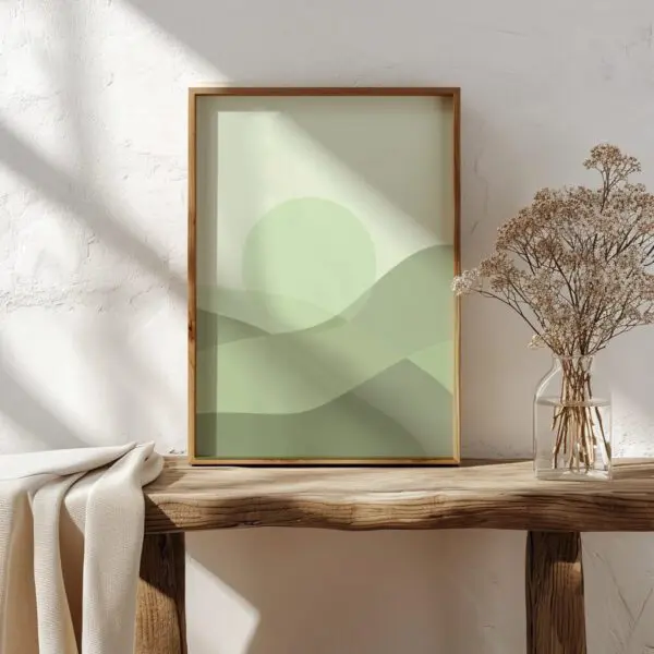 A4 Transparent lanscape pastel green