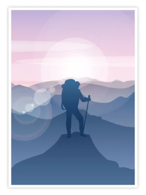 Wandern-Wandbild-„Hiker’s-Dawn“-Titelbild