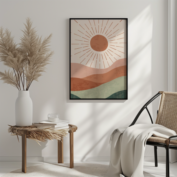 Boho Wandbild wandern | Sun power | Wandbilder Wohnzimmer Natur – Bild 3