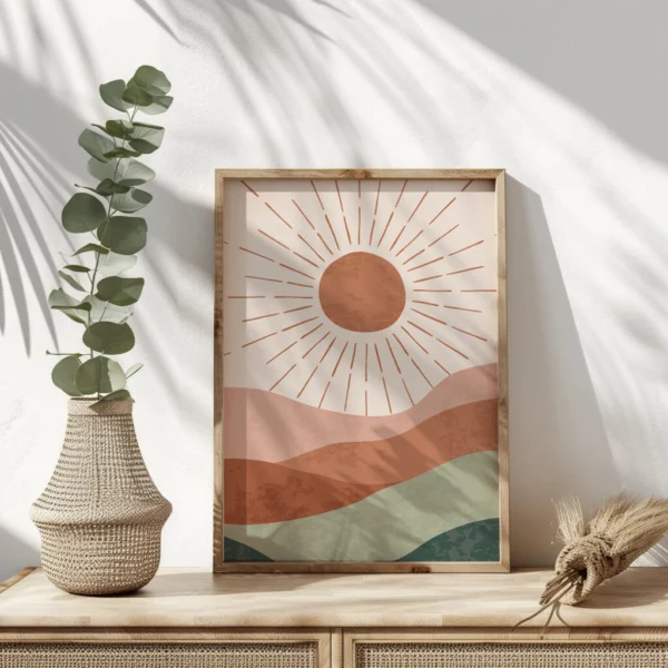 Wandbild Boho Stil 3teilig I Desert Calm I Wandbild Natur – Bild 5