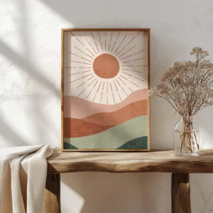 Boho Wandbild wandern | Sun power | Wandbilder Wohnzimmer Natur