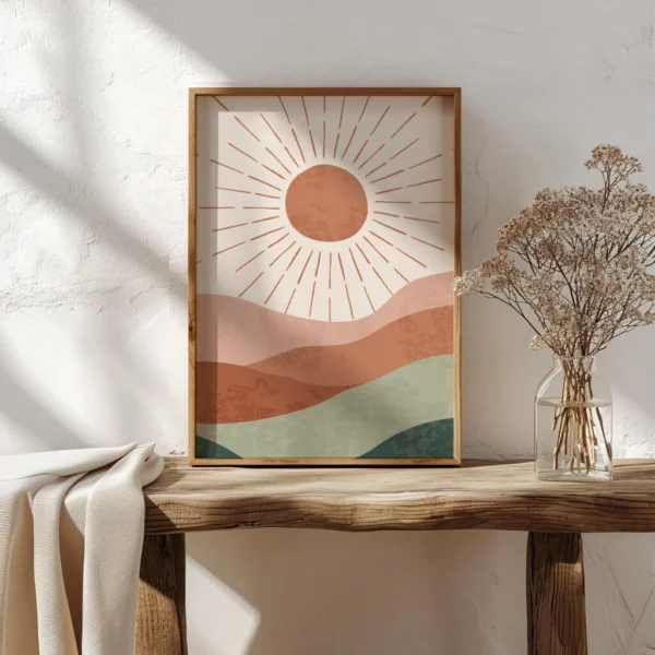 Wandbild Boho Stil 3teilig I Desert Calm I Wandbild Natur – Bild 6