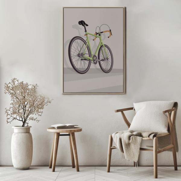 Modernes Rennrad Poster als stilvolles Wandbild – perfekte Fahrrad-Dekoration für Zuhause oder Büro, ideal als Fahrrad Geschenk für Radfahrer und Radsport-Liebhaber.